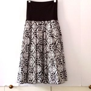 Carole Little Vintage Flare Lined Skirt - Size (M) - Black/White